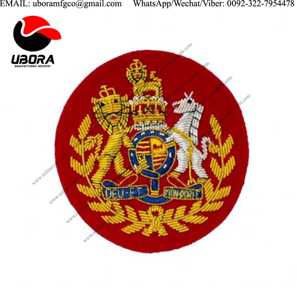 hand embroidered badge warrant officer wo1 rlc conductor badge of rank gold wire indian hand knitted